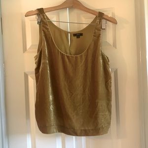Velvet mustard yellow/gold tank top-Good condition